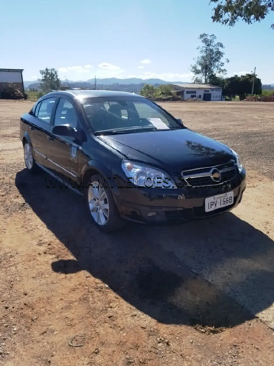 LOTE 019 - Automóvel Vectra, Marca GM, modelo Sedan Elite, ano de fabricação 2008, modelo 2009, chassi nº 9BGAC69W09B221924, cor preta, Placa IPV 1568