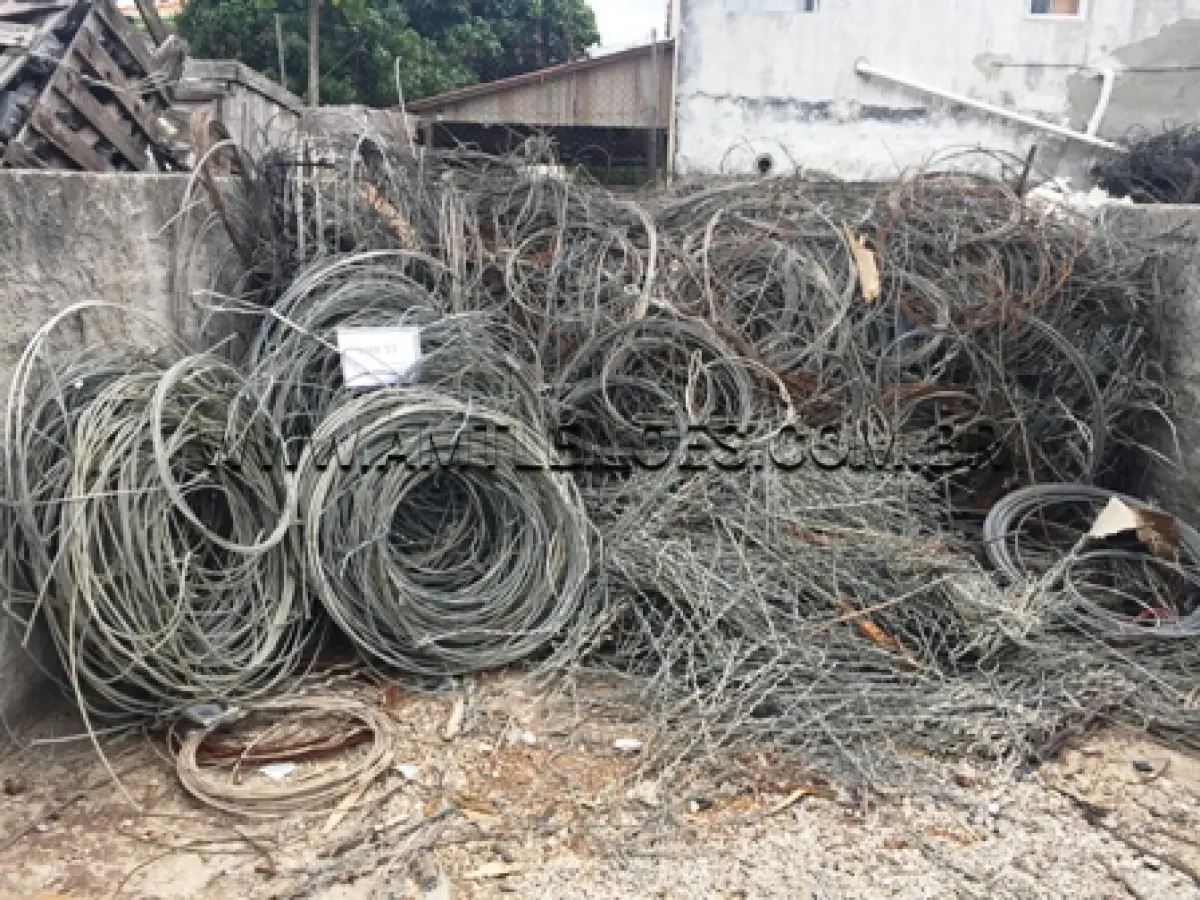 LOTE 051 - 25.000 KG DE SUCATA DE CABO DE AÇO (CORDOALHA), MATL. 206, LOTE EXCLUSIVO ME/EPPs, VALOR P/ KG R$ 0,30, CLASSE II A, LOCAL P/ RETIRADA 2000