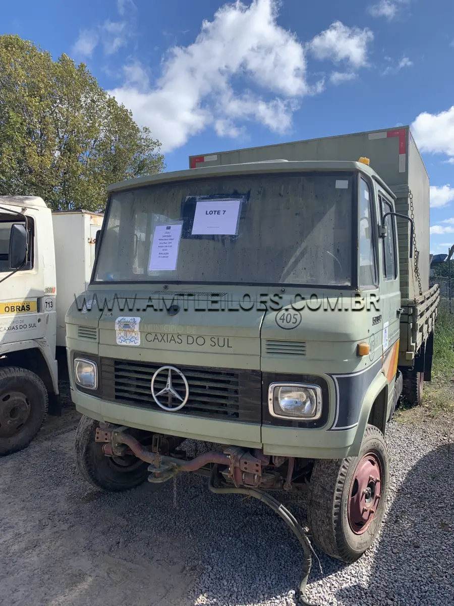 LOTE 007 - MARCA/MODELO: CAMINHÃO MERCEDES-BENZ/ L608 D, PLACA: IHN 4185 CHASSI: 30830312644033, FABRICAÇÃO/MODELO: 1984, COMBUSTÍVEL: DIESEL