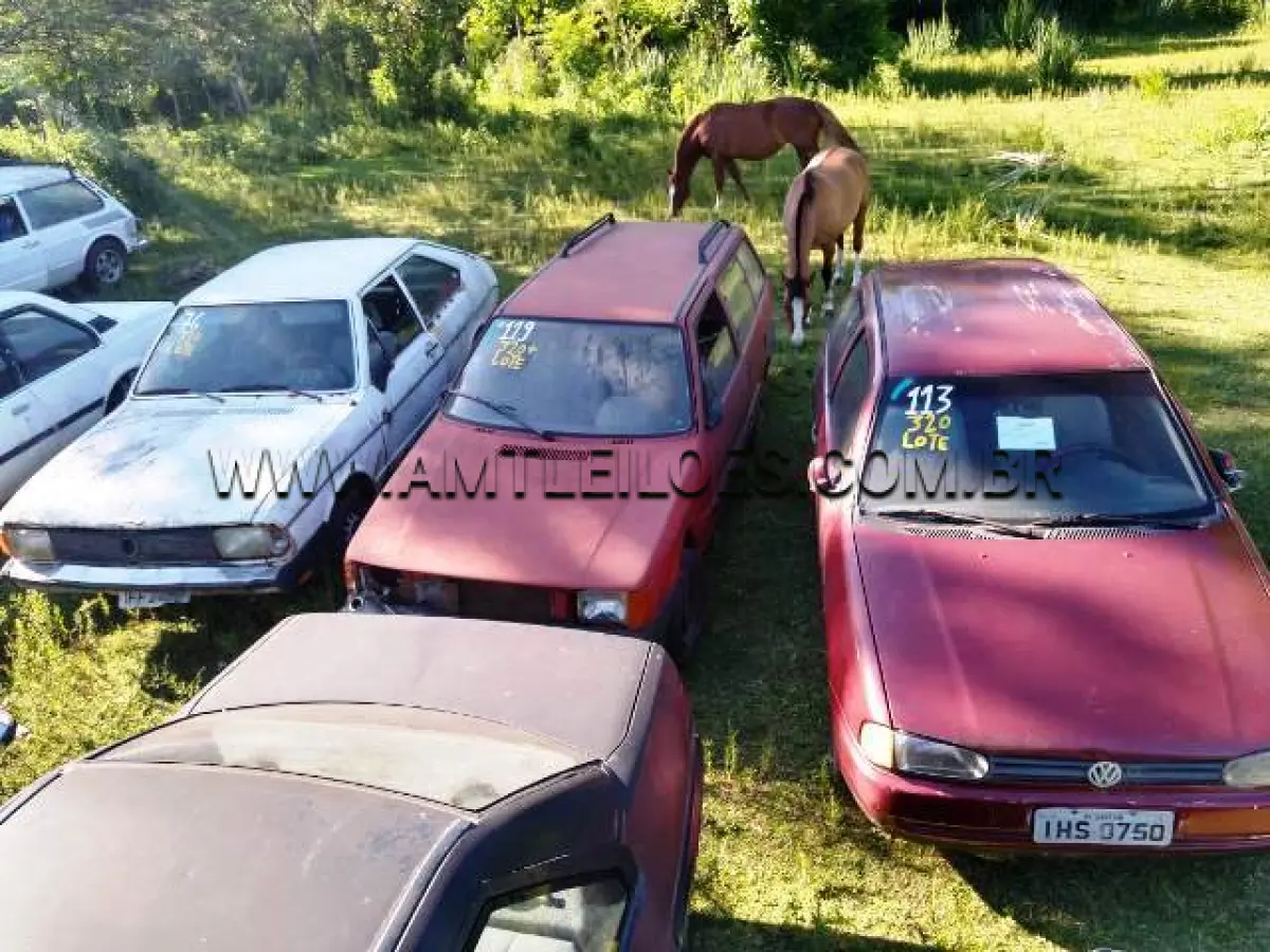 LOTE 320 - SUCATAS: VW/PASSAT, ANO: 1982/1982, PLACA: IFF2450; VW/GOL 1000I, ANO: 1995/1995, PLACA: IHS0750; VW/KOMBI, ANO: 1988/1988, PLACA: IIG2177; FIAT/ELBA S (+), ANO: 1986/1986, PLACA: IHV9062, GM/CHEVETTE, ANO: 1984/1985, PLACA: IBX3988