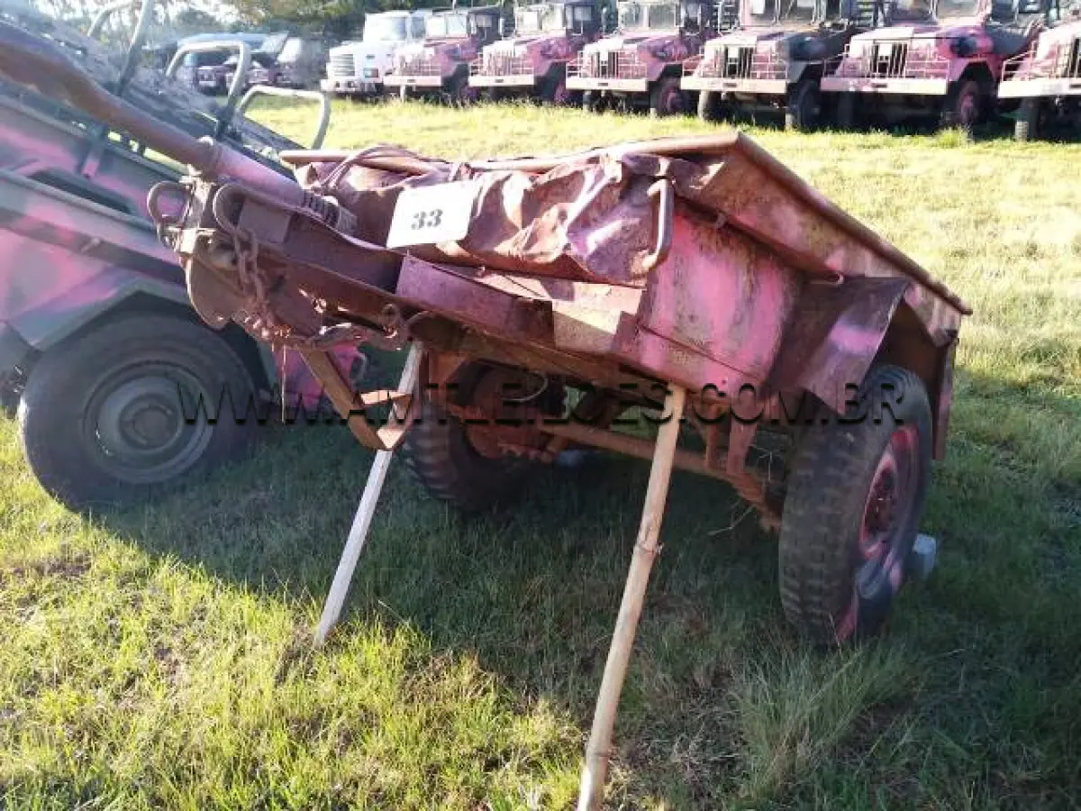 LOTE 033 - REBOQUE, MARCA SANVAS / MODELO MK 250W, 
¼ Ton, 2 Rodas ; ANO: 1974 ; CHASSI: 00875