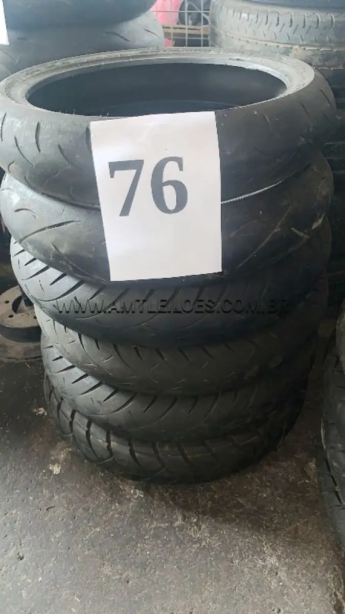 LOTE 076 - MARCA/MODELO: 04 PNEUS 130/80 R17 ; 02 PNEUS 120/70 R17