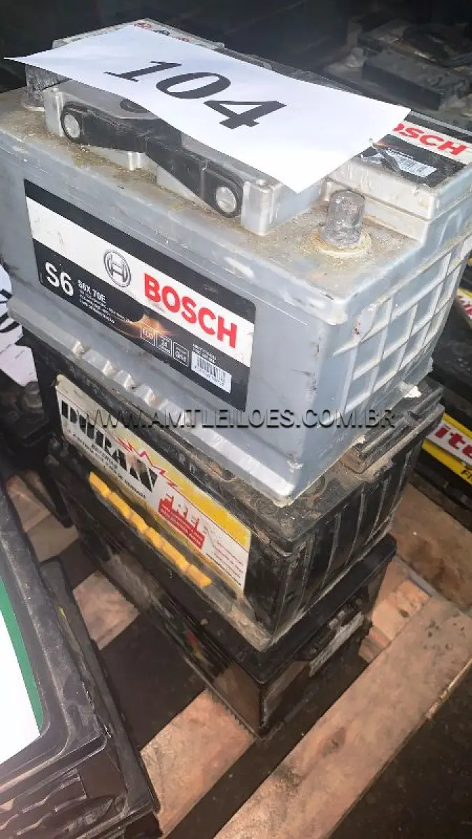 LOTE 104 - MARCA/MODELO: 03 BATERIAS 70AH 12V