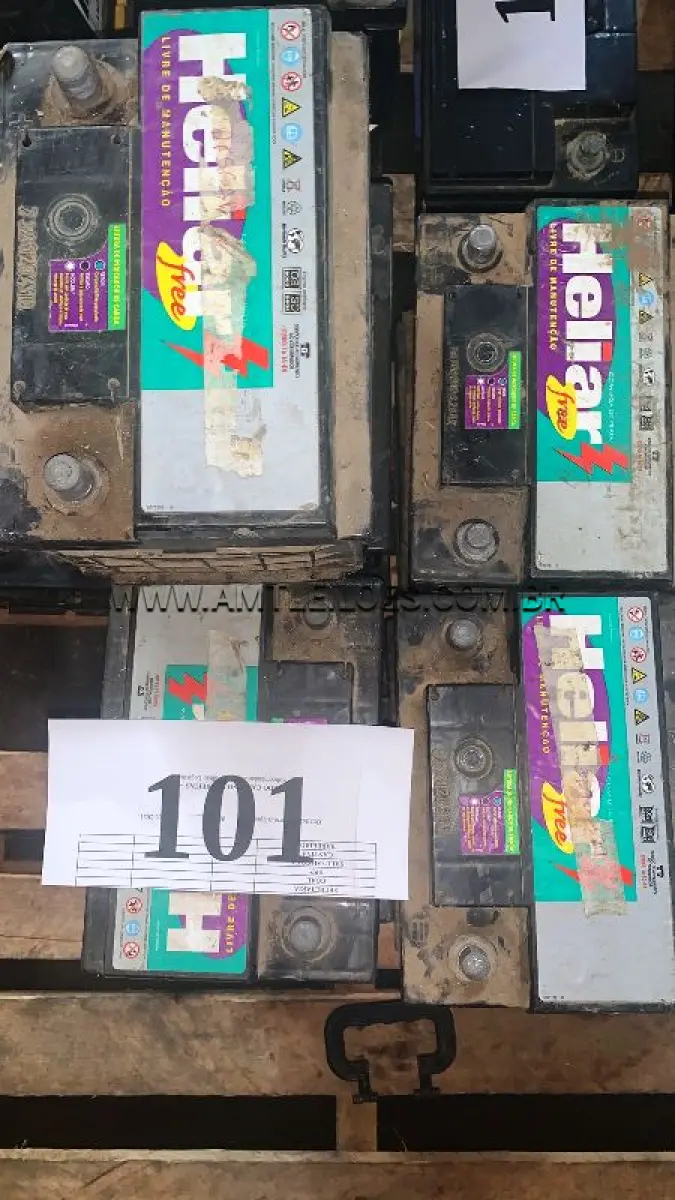 LOTE 101 - MARCA/MODELO: 09 BATERIAS 55AH 12V