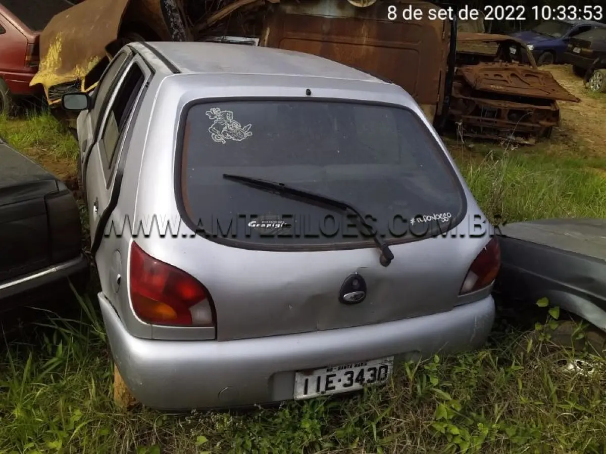 LOTE 012 - SUCATA - FORD/FIESTA, Placa: IIE 3430, UF: RS; Ano/Mod: 1998; Cor: Prata, Chassi: 9BFZZZFHAWB206976; Motor: C4AW206976.