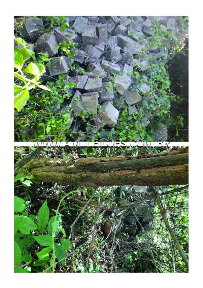 LOTE 019 - 1,32 metros cúbicos de pedras inteiras de diversos tamanhos e 16 metros cúbicos de pedras cortadas em paralelepípedos, Totalizando 17,32 metros metros cúbicos de pedras.