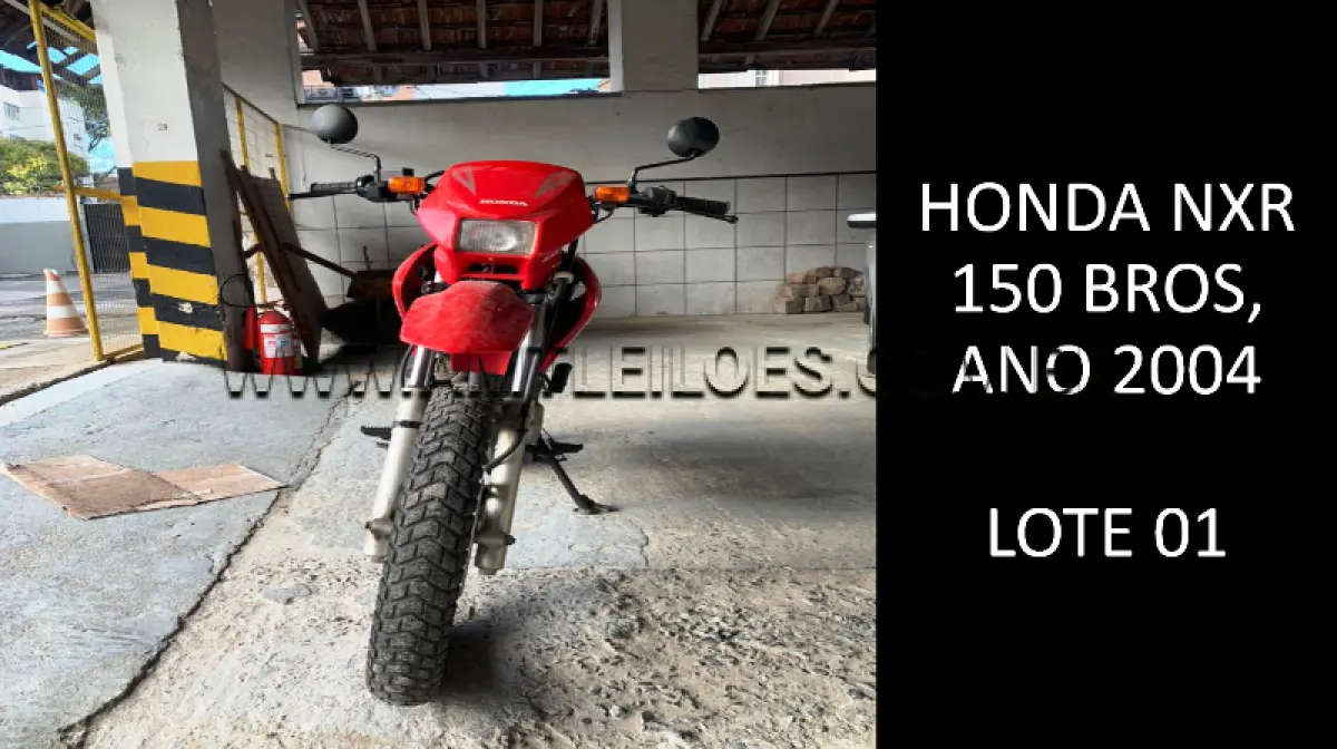 LOTE 001 - MARCA/MODELO: HONDA NXR 150 BROS, ANO: 2004