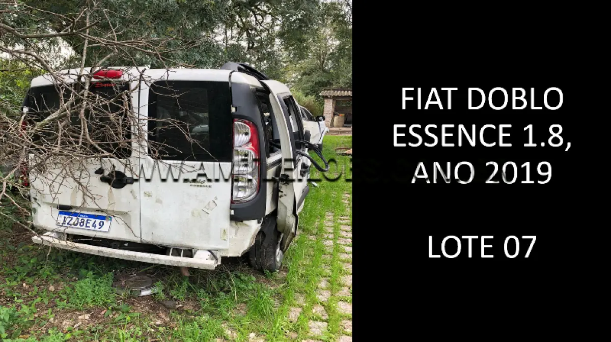LOTE 007 - MARCA/MODELO: FIAT DOBLO ESSENCE 1.8, ANO: 2019.