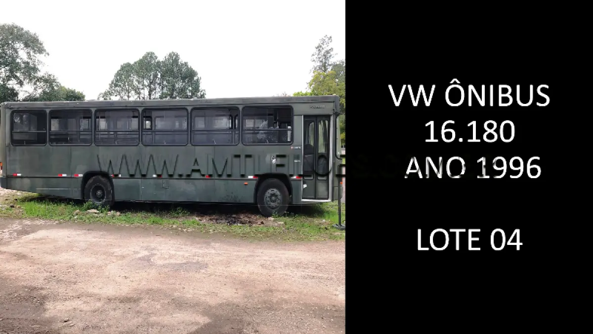 LOTE 004 - MARCA/MODELO: VW ÔNIBUS 16.180, ANO: 1996.