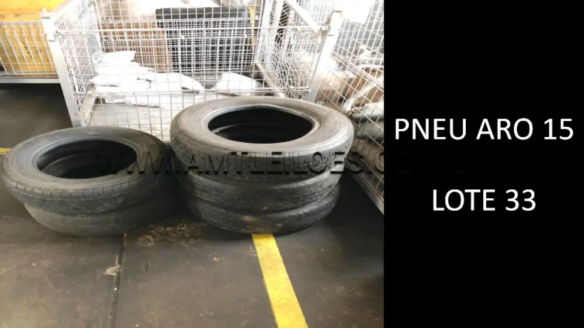 LOTE 033 - 12 UNIDADES PNEU ARO 15