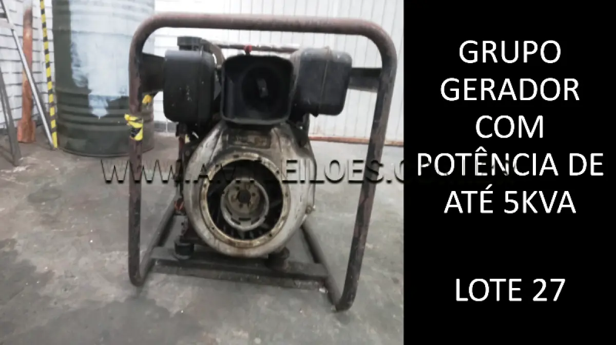 LOTE 027 - GRUPO GERADOR COM POTÊNCIA ATÉ 5 KVA