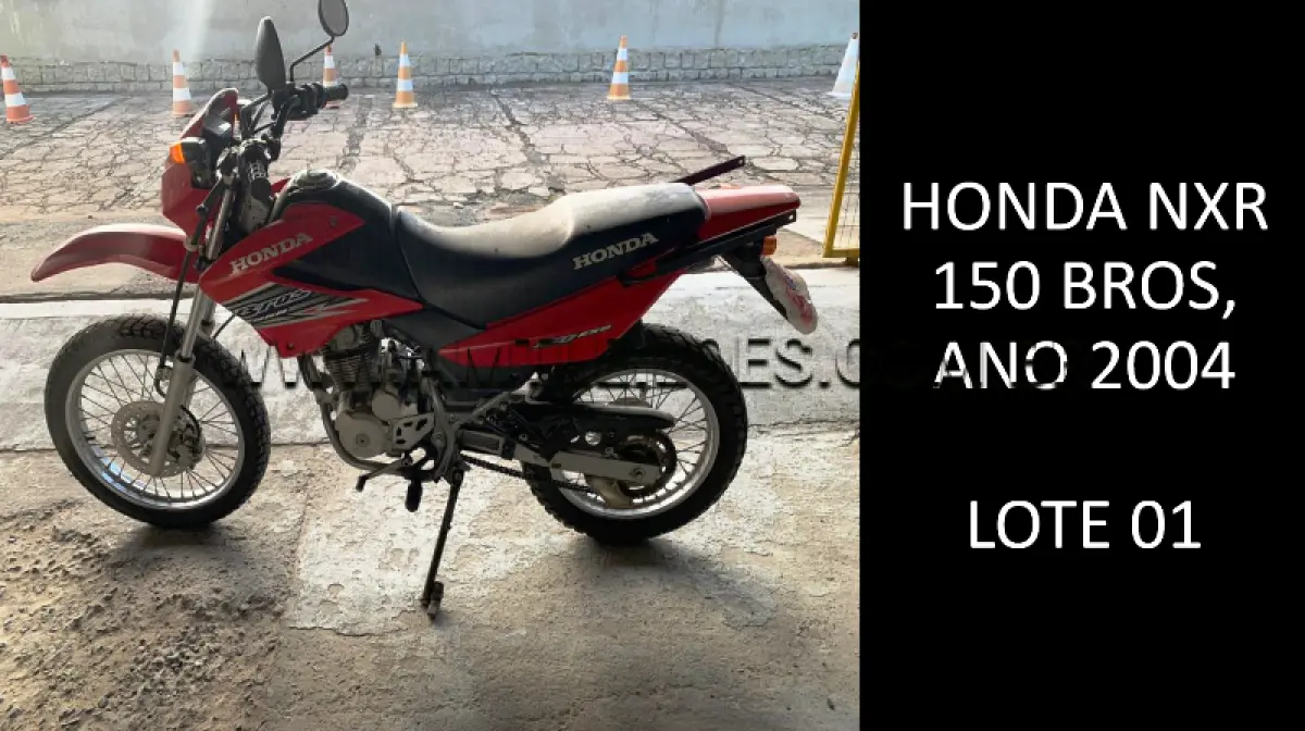 LOTE 001 - MARCA/MODELO: HONDA NXR 150 BROS, ANO: 2004