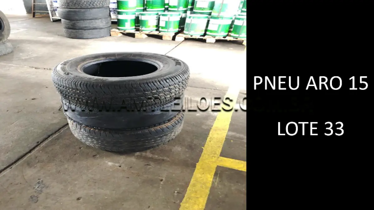 LOTE 033 - 12 UNIDADES PNEU ARO 15