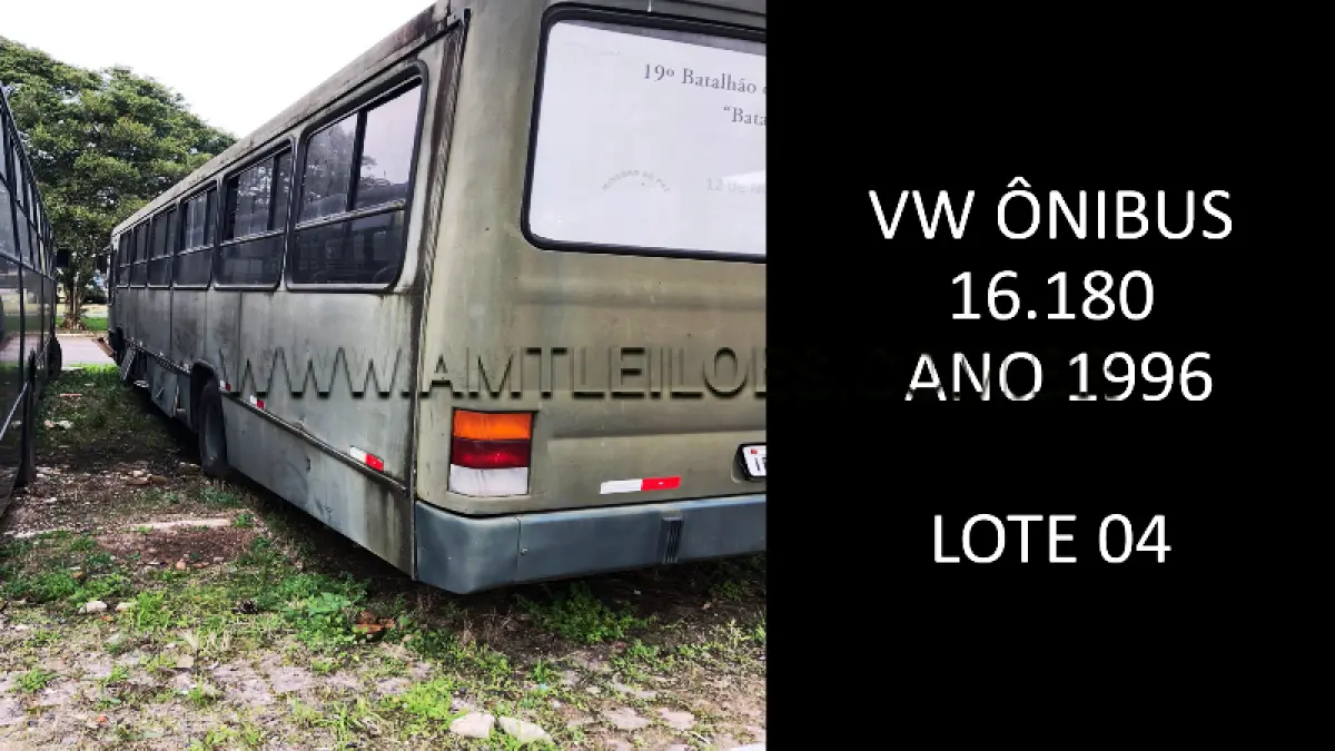 LOTE 004 - MARCA/MODELO: VW ÔNIBUS 16.180, ANO: 1996.