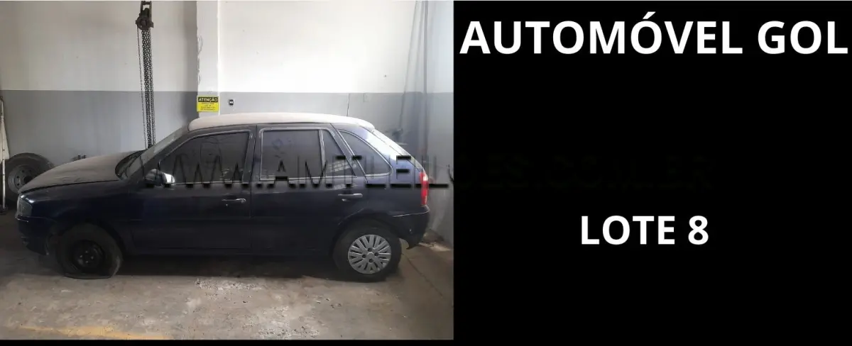 LOTE 008 - MARCA/MODELO: AUTOMÓVEL EMP GE VOLKSWAGEN GOL / 1.0 05PSG 4X2, ANO: 2006.
