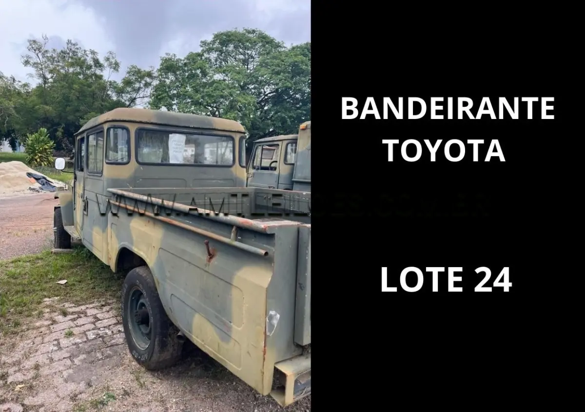 LOTE 024 - MARCA/MODELO: VIATURA RÁDIO CABINE DUPLA TOYOTA BANDEIRANTE / BJ55LP2BL 1T 4X4,  ANO:1995.