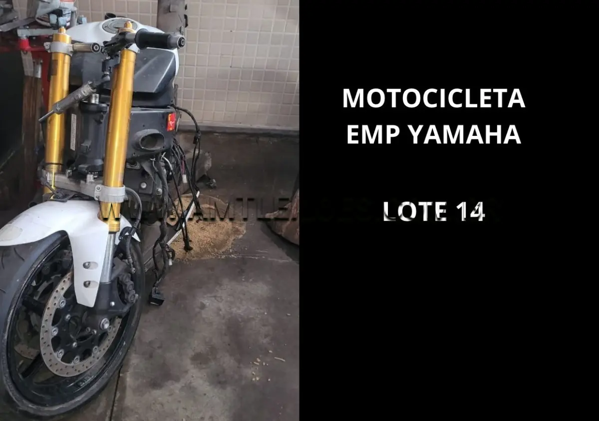 LOTE 014 - MARCA/MODELO: VIATURA MOTOCICLETA EMP GE YAMAHA / 01PSG 2X1 , ANO: 2007.
