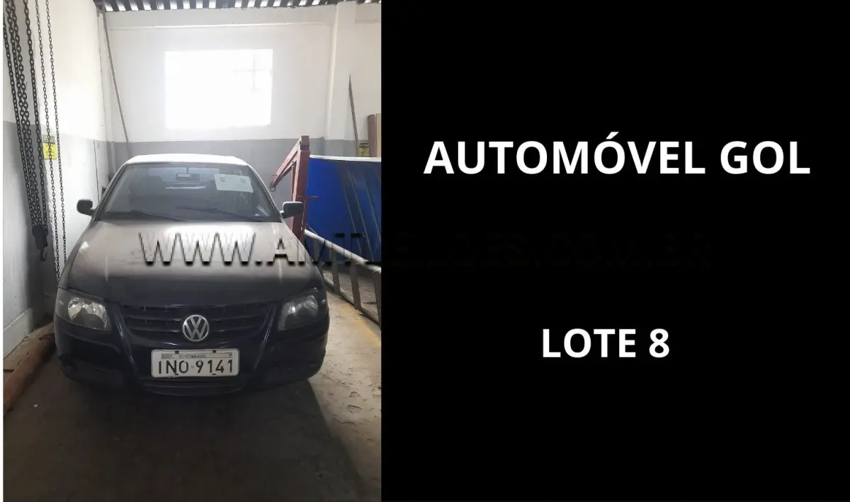 LOTE 008 - MARCA/MODELO: AUTOMÓVEL EMP GE VOLKSWAGEN GOL / 1.0 05PSG 4X2, ANO: 2006.