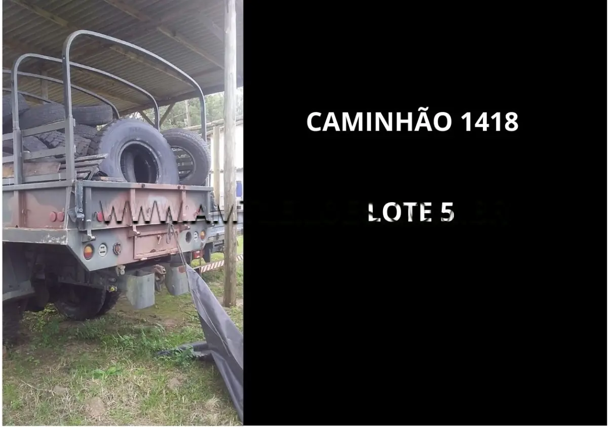 LOTE 005 - MARCA/MODELO: VIATURA CAMINHÃO MERCEDES - BENZ / EMP GE LA1418/51 5T 4X4, ANO: 1998.