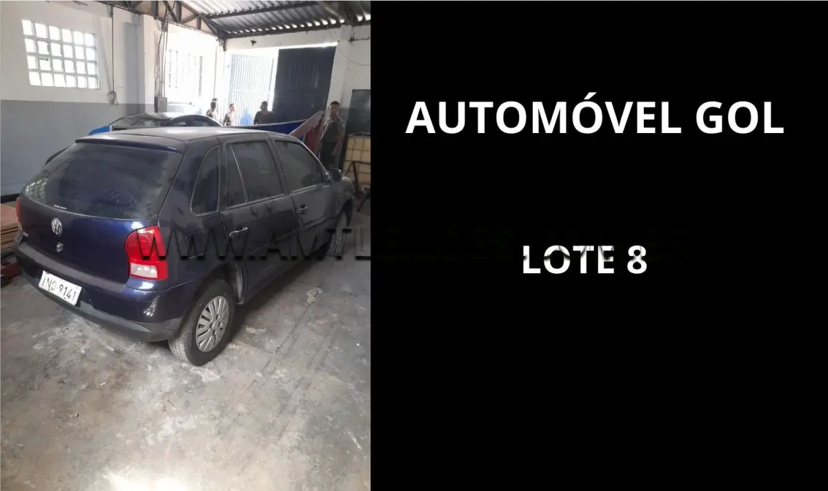 LOTE 008 - MARCA/MODELO: AUTOMÓVEL EMP GE VOLKSWAGEN GOL / 1.0 05PSG 4X2, ANO: 2006.
