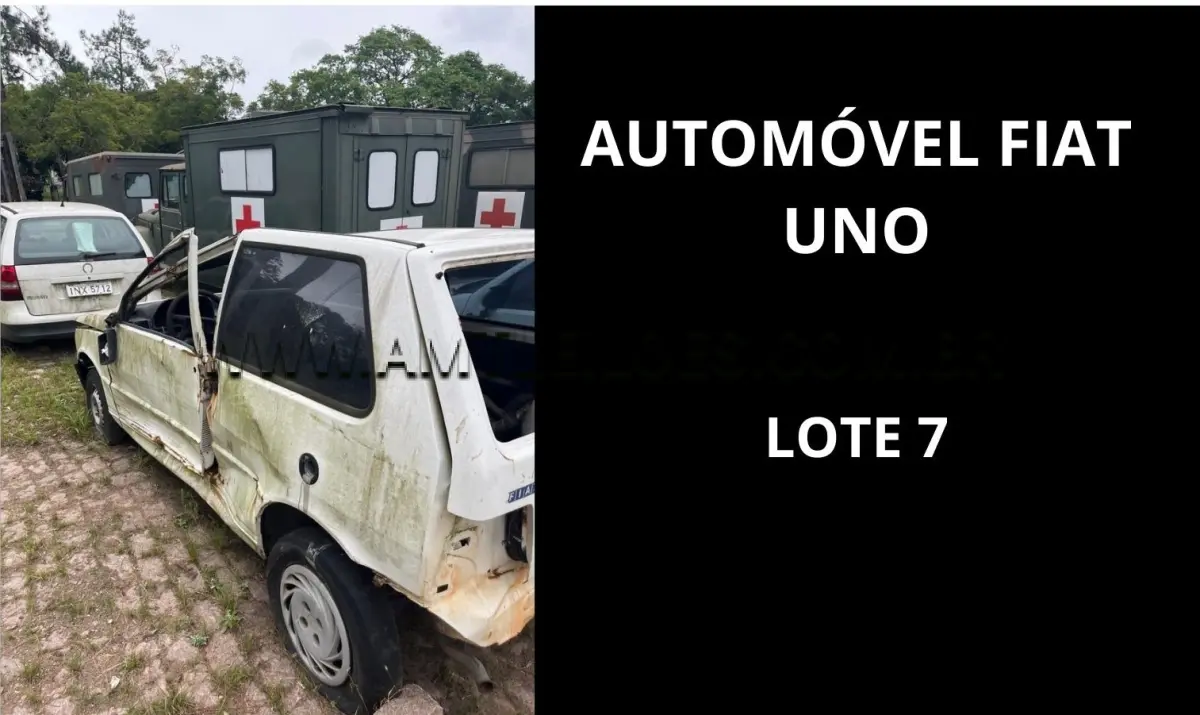 LOTE 007 - MARCA/MODELO: MICRO - ÔNIBUS MARCOPOLO / EMP GE VOLARE A8 28PSG 4X2, ANO: 2000;  MARCA/MODELO: AUTOMÓVEL CMDO FIAT / UNO MILLE 5PSG 4X2 , ANO: 2000.