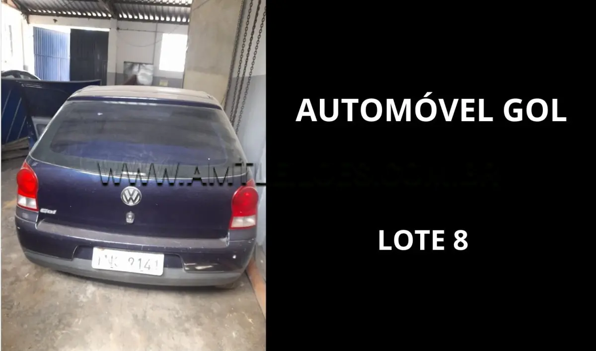 LOTE 008 - MARCA/MODELO: AUTOMÓVEL EMP GE VOLKSWAGEN GOL / 1.0 05PSG 4X2, ANO: 2006.