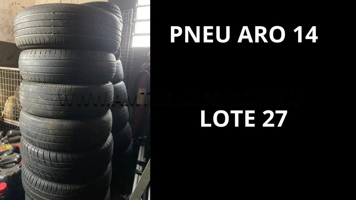 LOTE 027 - MARCA/MODELO: PNEU ARO 14, 10 unidades