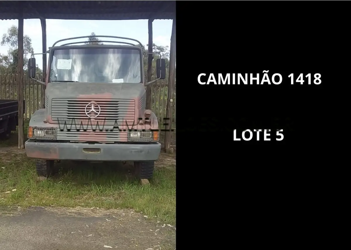 LOTE 005 - MARCA/MODELO: VIATURA CAMINHÃO MERCEDES - BENZ / EMP GE LA1418/51 5T 4X4, ANO: 1998.