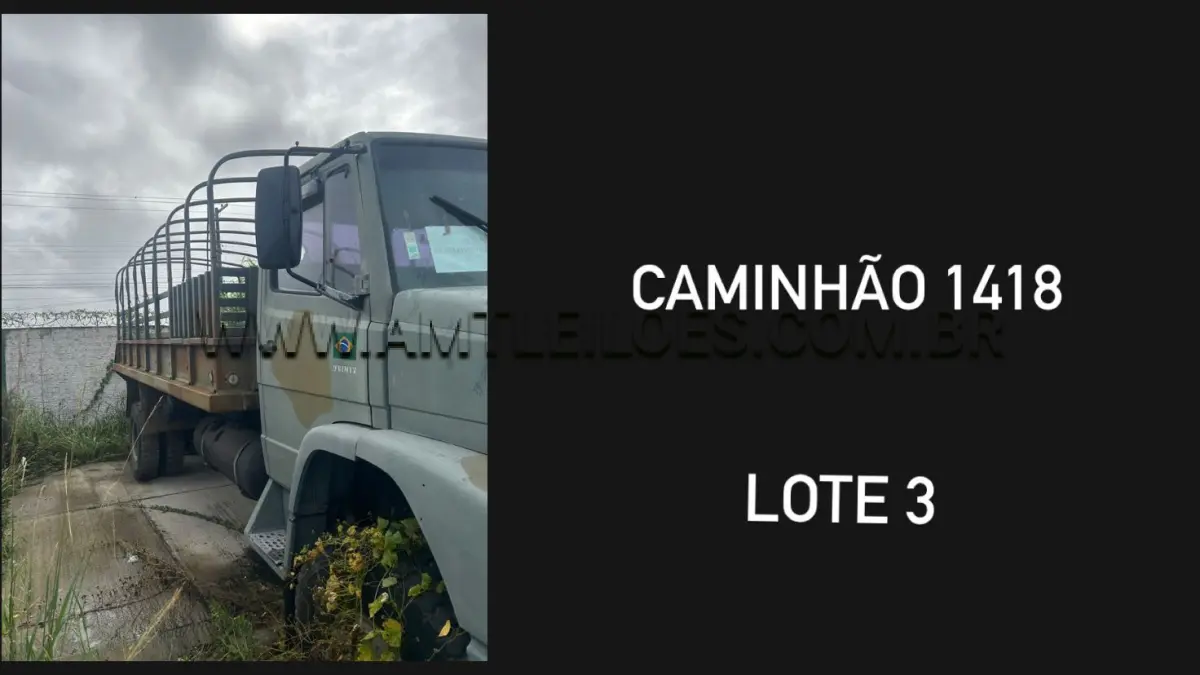 LOTE 003 - MARCA/MODELO: VIATURA MERCEDES - BENZ / CAMINHÃO EMP GE LA1418/51 5T 4X4, ANO:1998.