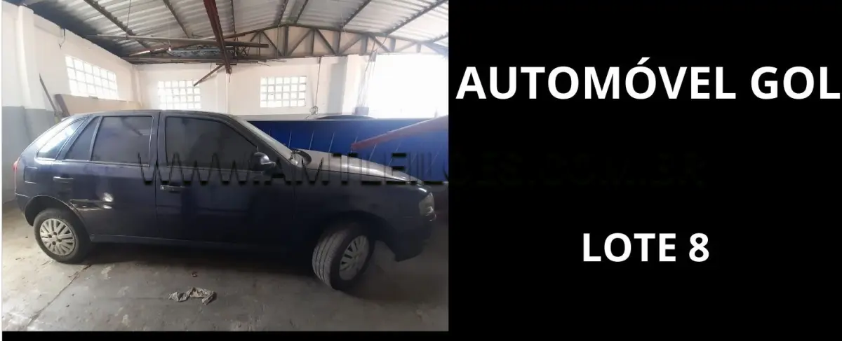 LOTE 008 - MARCA/MODELO: AUTOMÓVEL EMP GE VOLKSWAGEN GOL / 1.0 05PSG 4X2, ANO: 2006.