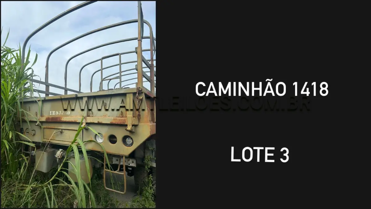 LOTE 003 - MARCA/MODELO: VIATURA MERCEDES - BENZ / CAMINHÃO EMP GE LA1418/51 5T 4X4, ANO:1998.