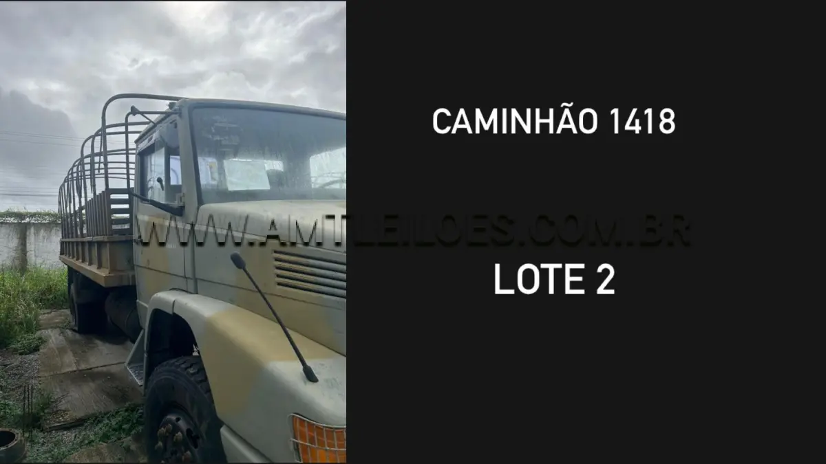 LOTE 002 - MARCA/MODELO: VIATURA CAMINHÃO EMP GE LA1418/51 5T 4X4 MERCEDES - BENZ, ANO:1998