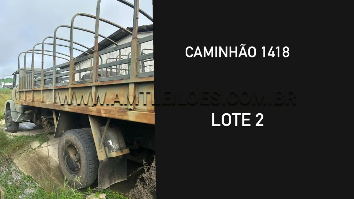 LOTE 002 - MARCA/MODELO: VIATURA CAMINHÃO EMP GE LA1418/51 5T 4X4 MERCEDES - BENZ, ANO:1998