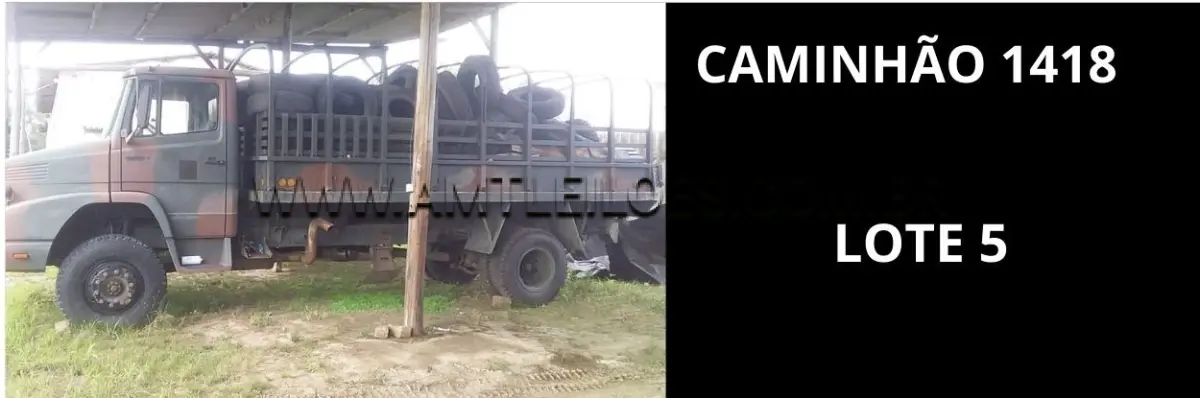 LOTE 005 - MARCA/MODELO: VIATURA CAMINHÃO MERCEDES - BENZ / EMP GE LA1418/51 5T 4X4, ANO: 1998.