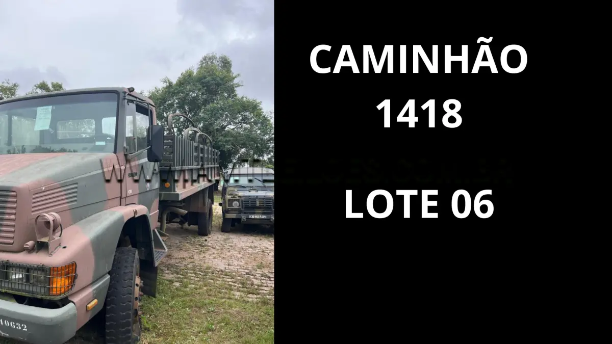 LOTE 006 - MARCA/MODELO: VIATURA CAMINHÃO MERCEDES - BENZ / EMP GE LA1418/51 5T 4X4, ANO: 1998; Pneus: 11.00R22.5 (30 unidades) 10.00R20 (21 unidades) Aro R22.5 (29 unidades) 9.00R20 (13 unidades) Aro 16 (45 unidades) Aro 17 (27 unidades) Aro 15 (8 unidades) Aro 14 (6 unidades) Não especificado (5 unidades).