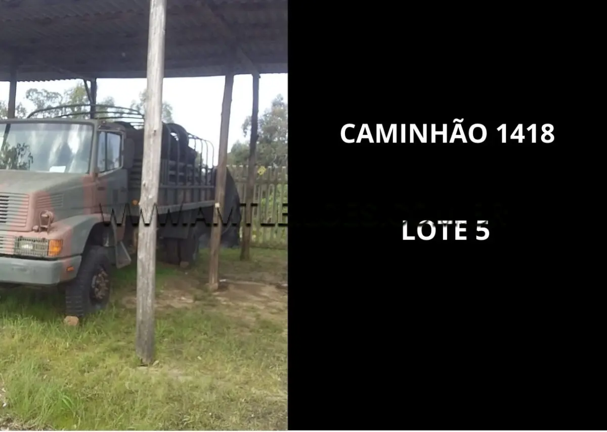 LOTE 005 - MARCA/MODELO: VIATURA CAMINHÃO MERCEDES - BENZ / EMP GE LA1418/51 5T 4X4, ANO: 1998.