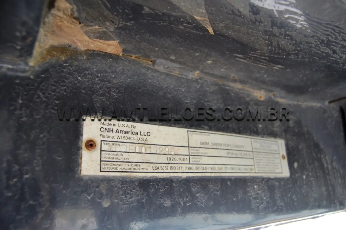 LOTE 021 - MARCA/MODELO: RETROESCAVADEIRA/ CASE - ANO/MODELO: 2007