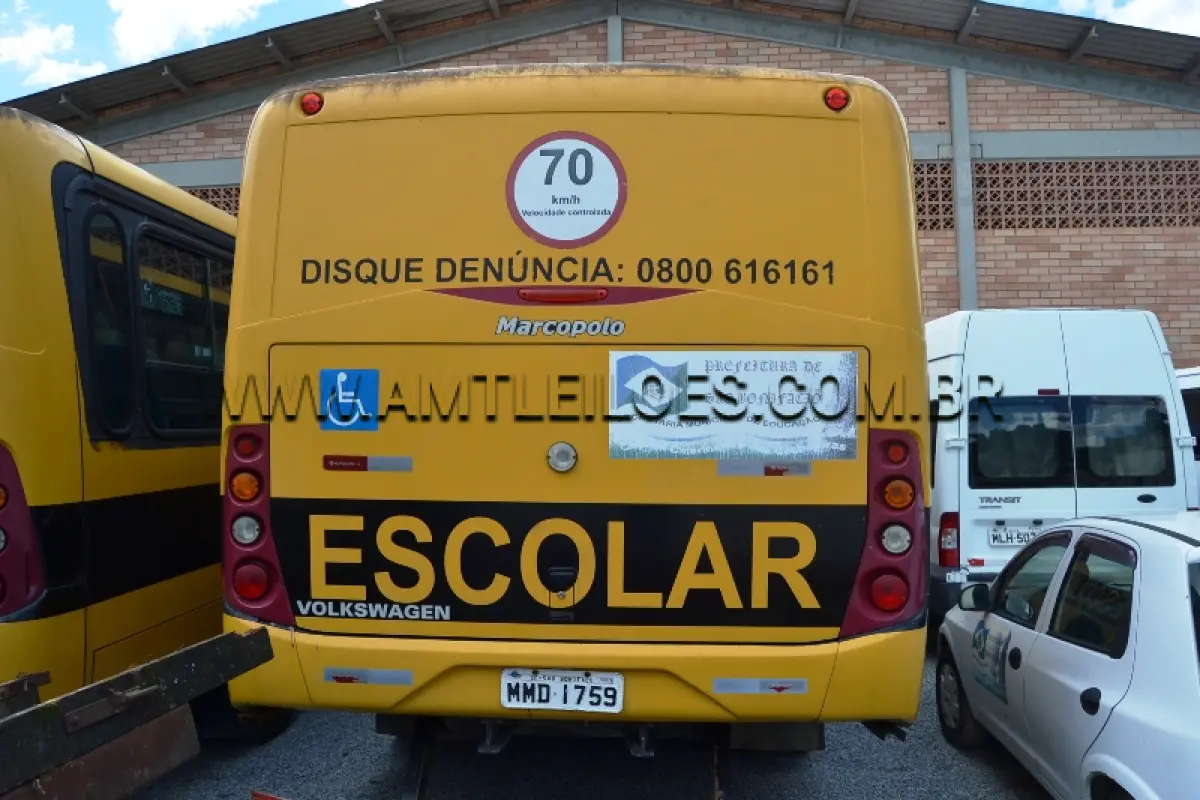 LOTE 002 - MARCA/MODELO: ÔNIBUS ESCOLAR VW/ 15.190 - Ano/modelo:  2011/2012