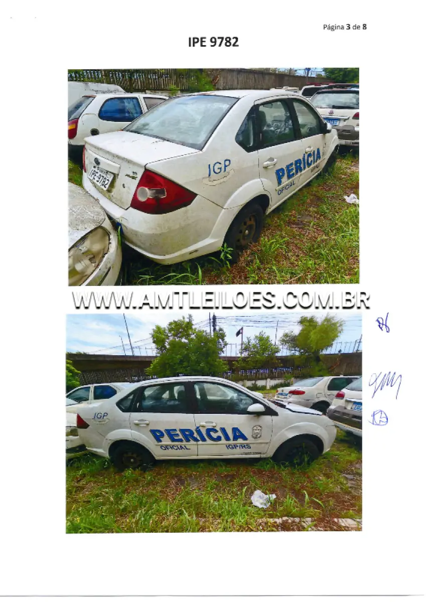LOTE 155 - FORD/FIESTA SEDAN 1.6 FLEX, ANO/MODELO: 2008/2008