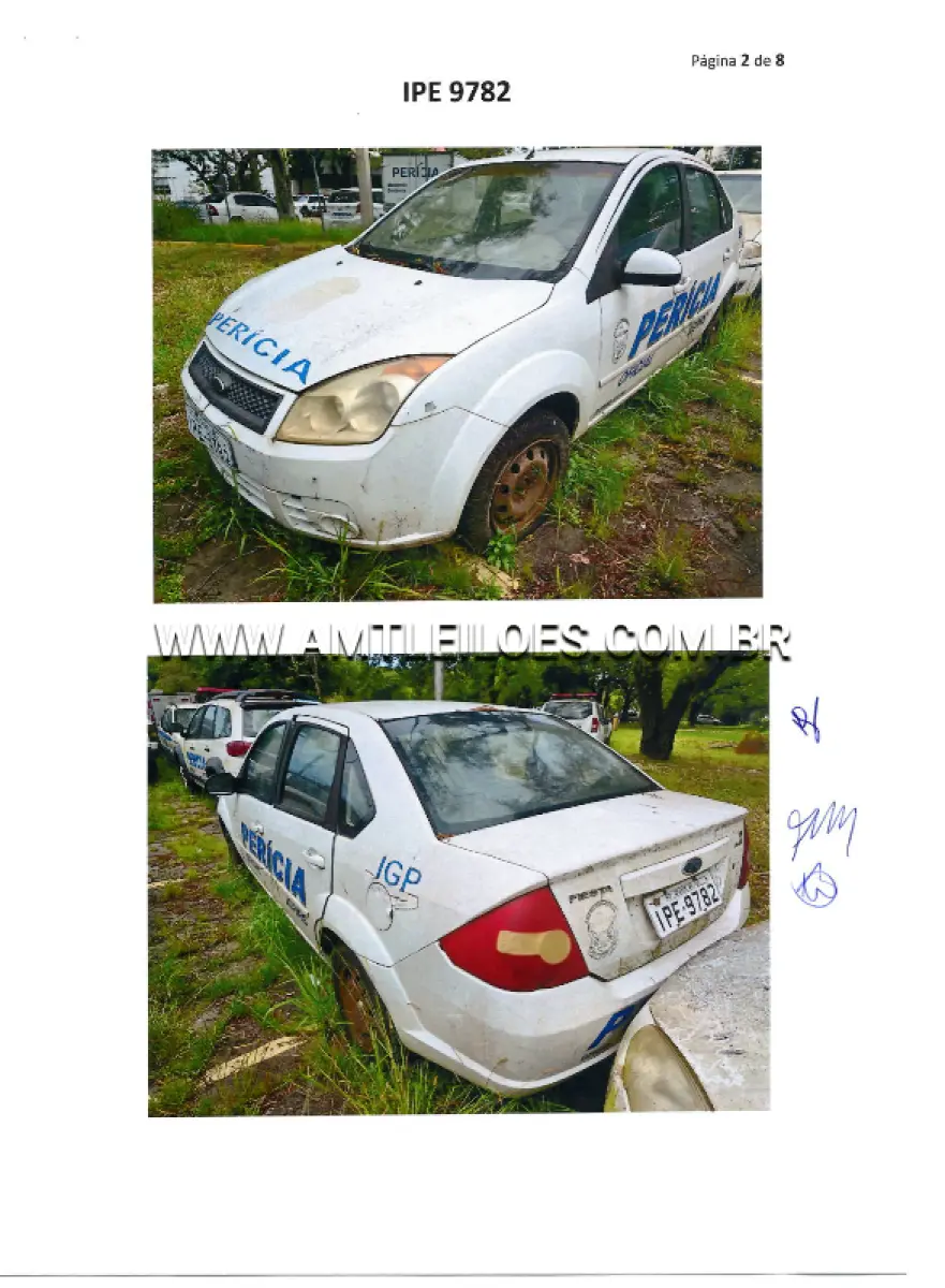 LOTE 155 - FORD/FIESTA SEDAN 1.6 FLEX, ANO/MODELO: 2008/2008