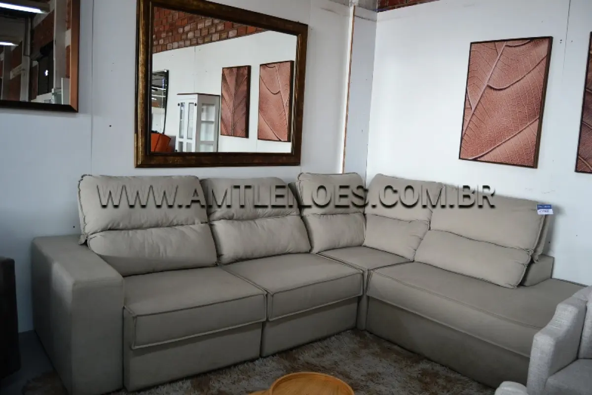 LOTE 003 - 01 CONJUNTO SOFÁ EM CURVA DALA TBF ESTOFADOS EM TECIDO VELUDO ( largura 280/220) .