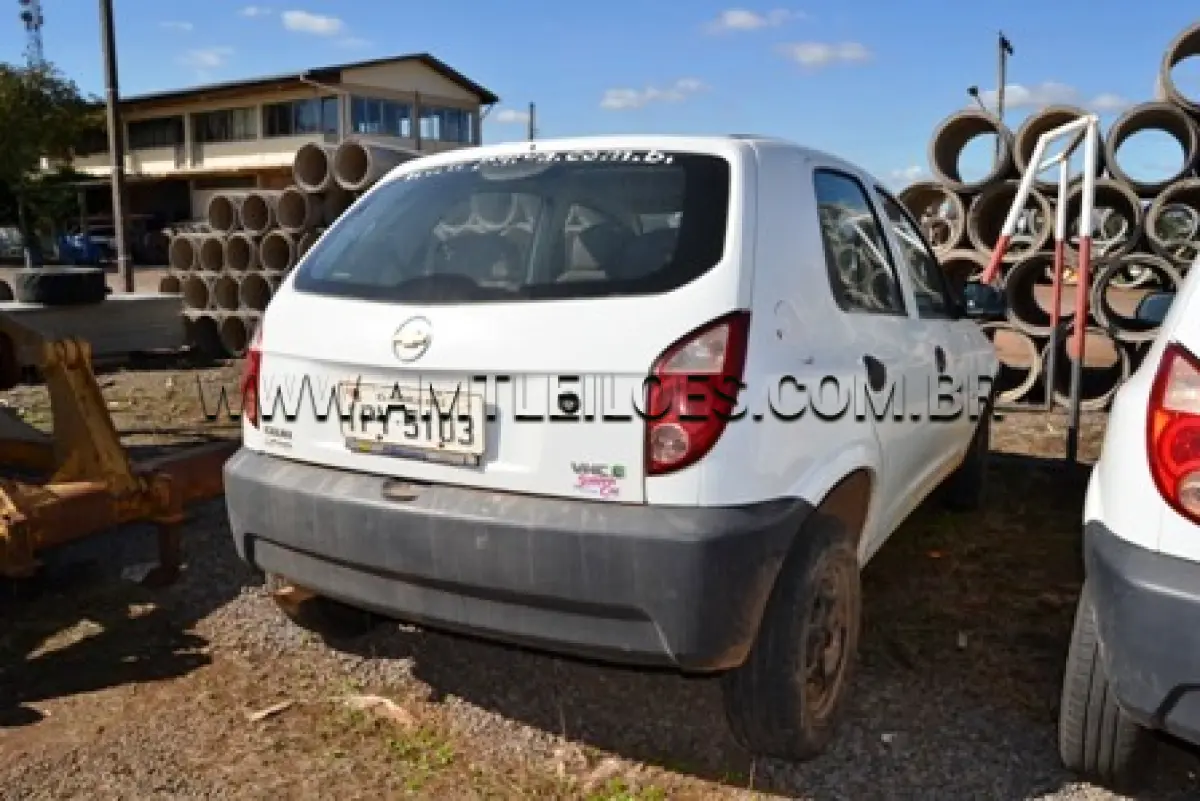 LOTE 014 - Automóvel Celta, Marca GM, modelo 4 portas Life, ano de fabricação 2009, modelo 2010, chassi nº 9BGRZ4810AG139987, cor branca, Placa IPY 5103