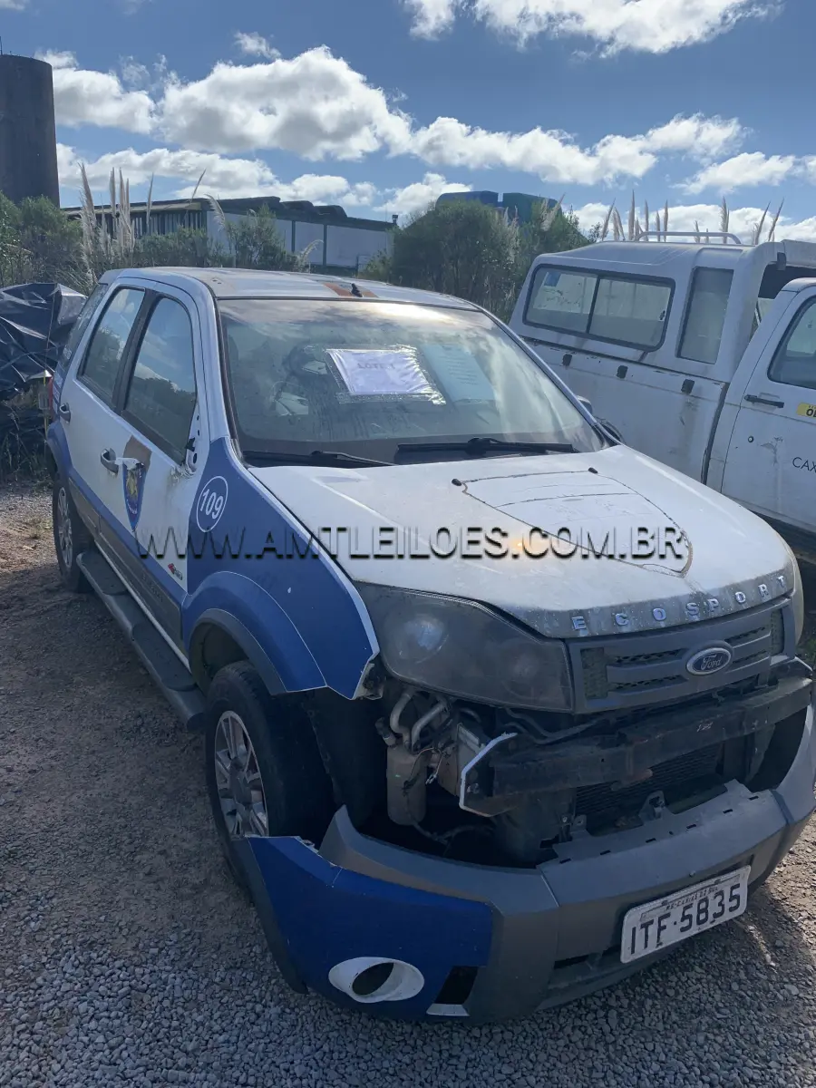 LOTE 001 - MARCA/MODELO: FORD/ ECOSPORT 4WD 2.0, PLACA: ITF 5835 CHASSI: 9BFZE65H5C8746031, FABRICAÇÃO/MODELO: 2012, COMBUSTÍVEL: ÁLCOOL/GASOLINA