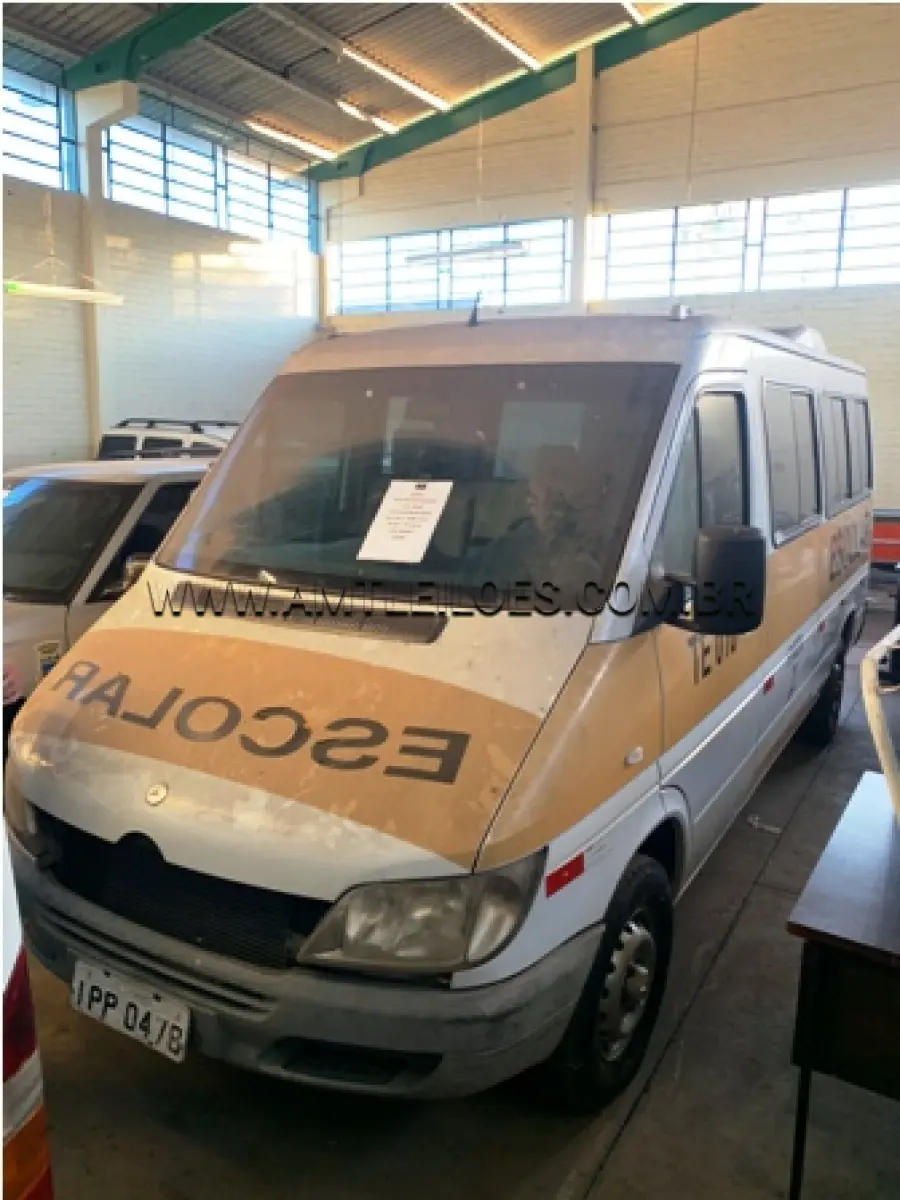 LOTE 005 - MARCA/MODELO: I/M. BENZ313CDI SPRINTERM - MICROONIBUS PLACA: IPP 0478 FABRICAÇÃO/MODELO: 2008/2009 RENAVAM: 128348852 COR: BRANCA COMBUSTÍVEL: DIESEL