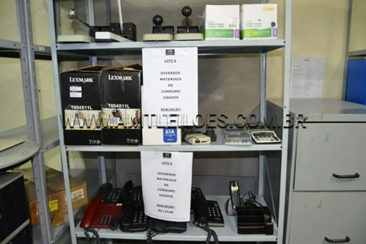 LOTE 006 - DIVERSOS MATERIAIS DE CONSUMO USADOS - IPAM SAÚDE
