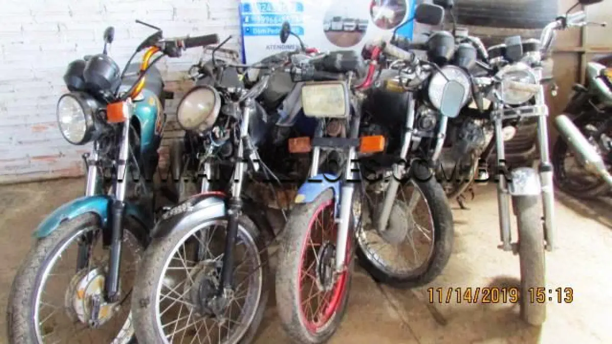 LOTE 021 - SUCATAS: HONDA/CG 125 TITAN, ANO: 1995/1995, PLACA: IGW5168; HONDA/CG 125 TITAN, ANO: 1997/1997, PLACA: IGH6009, JTA/SUZUKI INTRUDER 125 (+), ANO: 2003/2003, PLACA: ILD7050; HONDA/CG 125 FAN (+), ANO: 2006/2006, PLACA: INI5569, HONDA/CG 125 FAN (+), ANO: 2008/2008, PLACA: IPK3179