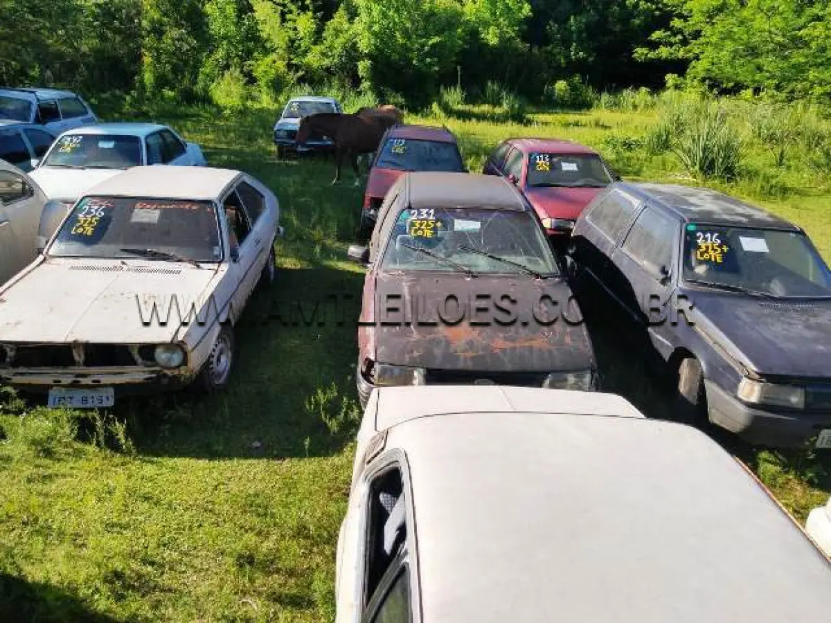 LOTE 325 - SUCATAS: FIAT/UNO CS (+), ANO: 1990/1990, PLACA: IBN9003; FORD/VERSAILLES 2.0 GL (+), ANO: 1991/1992, PLACA: IBK6554; VW/PASSAT, ANO: 1976/1977, PLACA: IBT8151; GM/CHEVETTE, ANO: 1976/1976, PLACA: IDK5459; GM/CORSA WIND (+), ANO: 1995/1996, PLACA: IEG6674; IMP/VW GOL CL 1.6 MI (+), ANO: 1997/1997, PLACA: IGE2671; IMP/FIAT SIENA HL (+), ANO: 1997/1998, PLACA: IGU3757