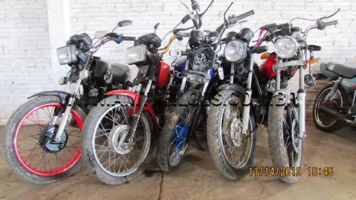 LOTE 022 - SUCATAS: HONDA/CG 125, ANO: 1985/1985, PLACA: IDV4538; HONDA/CG 125 TODAY (+), ANO: 1991/1992, PLACA: IGH2257, JTA/SUZUKI INTRUDER 125 (+), ANO: 2002/2003, PLACA: IKV3355; HONDA/CG 125 TITAN KS (+), ANO: 2001/2002, PLACA: IKI6425; HONDA/CG 125 FAN KS (+), ANO: 2010/2011, PLACA: IRO0415