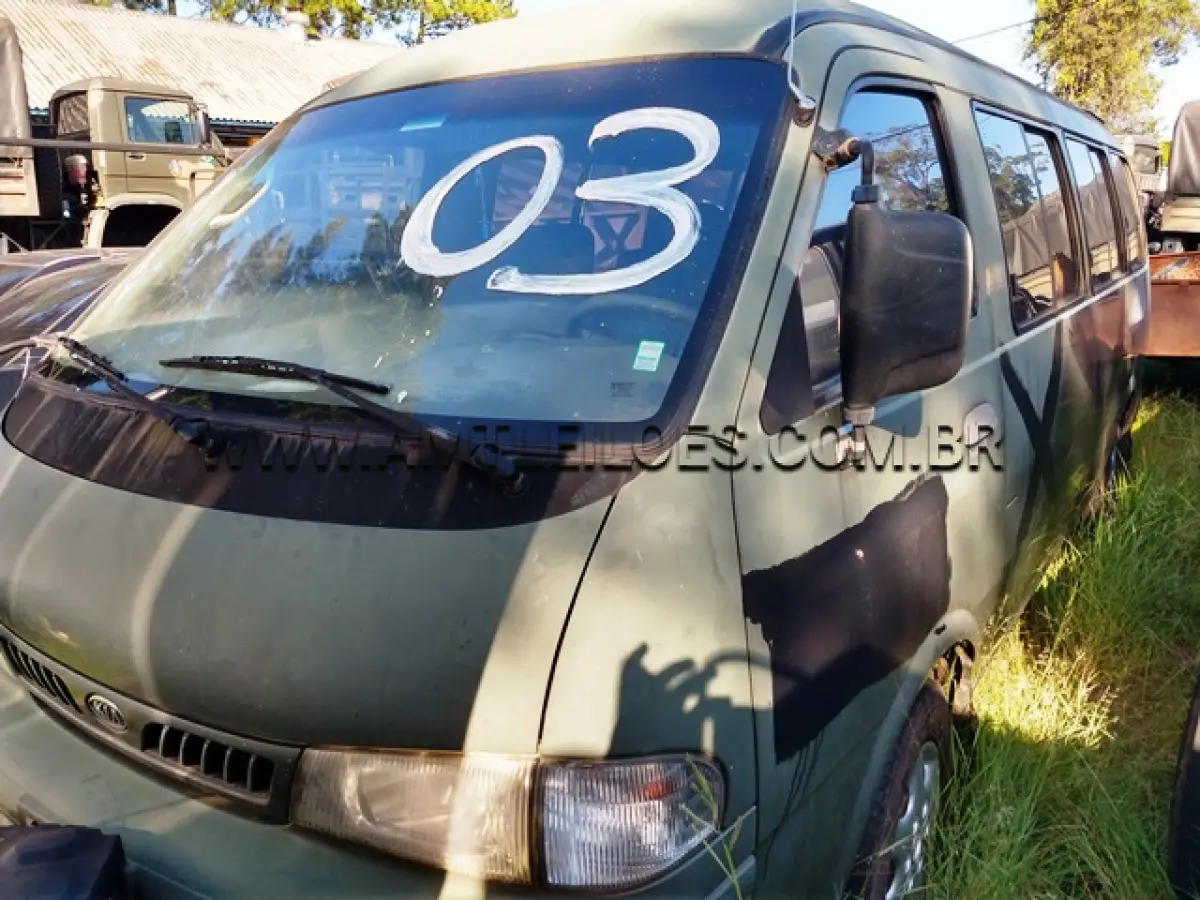 LOTE 003 - MARCA/MODELO: VTP KIA BESTA GS GRAND OD, 16 PSG
ANO: 2004/2004; CHASSI: KNHTS732247156622; PLACAS: ILX-9191
* DPVAT/2019 – Não pago (valor: R$ 24,99)