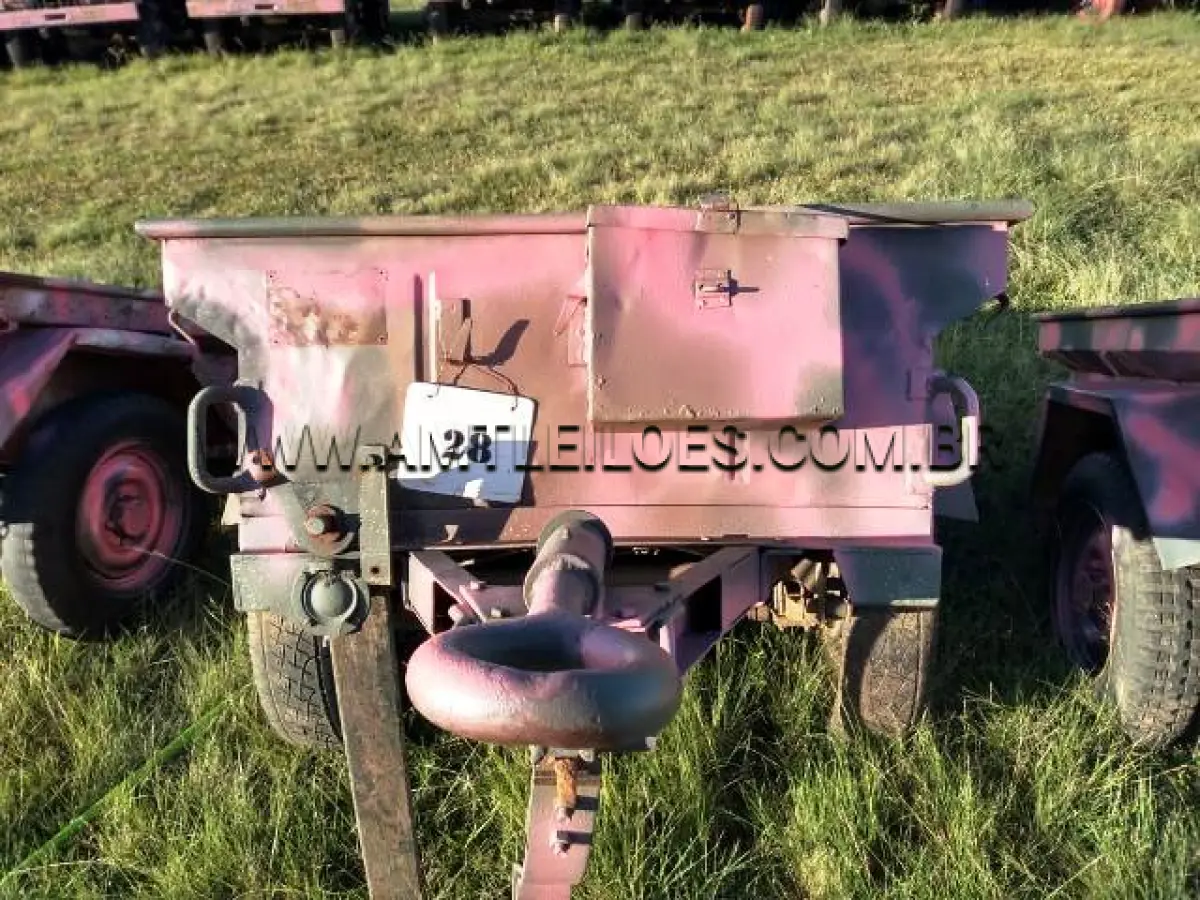 LOTE 028 - REBOQUE, MARCA SANVAS / MODELO MK 250W, 
¼ Ton, 2 Rodas ; ANO: 1974 ; CHASSI: 08475